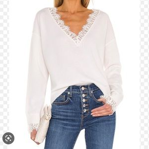Generation love Aleyna Lace Sweater in Off White
Size Small